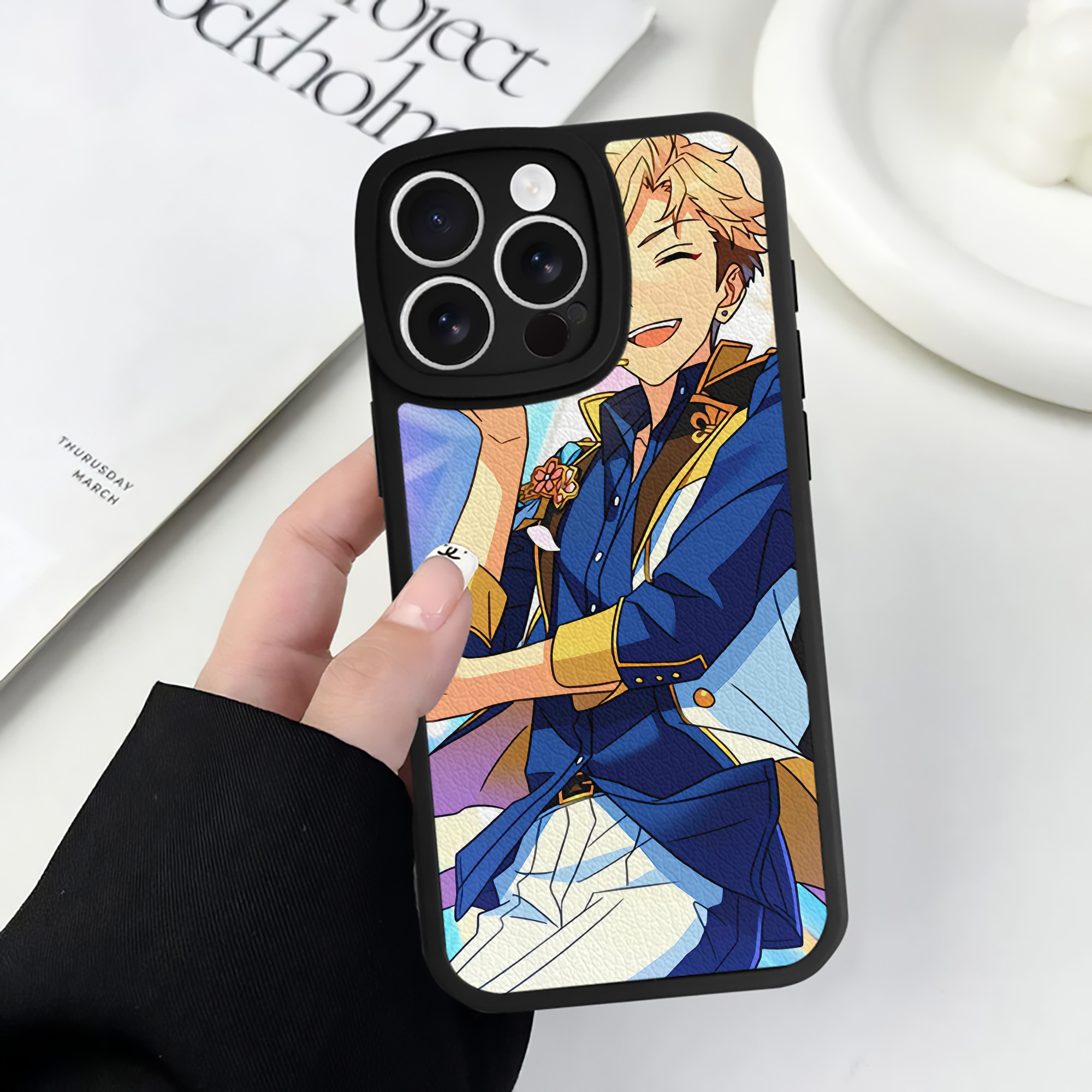 （画像用） あんさんぶるスターズ! Ensemble Stars 【iPhone 16シリーズ対応】シリコンスマホケース（レザー調） 材質：シリコン